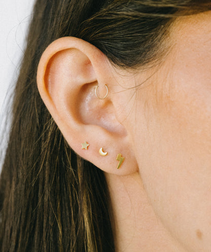 Lightning Bolt Flat Back Stud