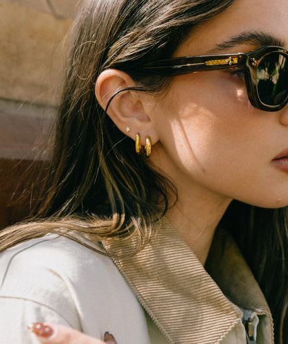 U-Shape Huggie Earrings