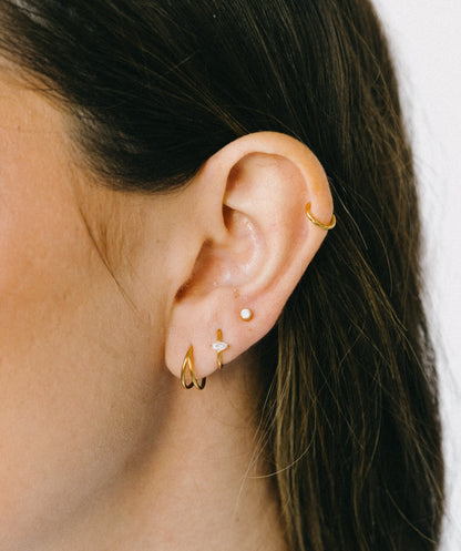 Double Clicker Hoop Earrings