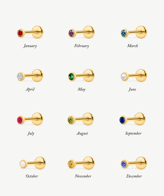 Birthstone Flat Back Stud