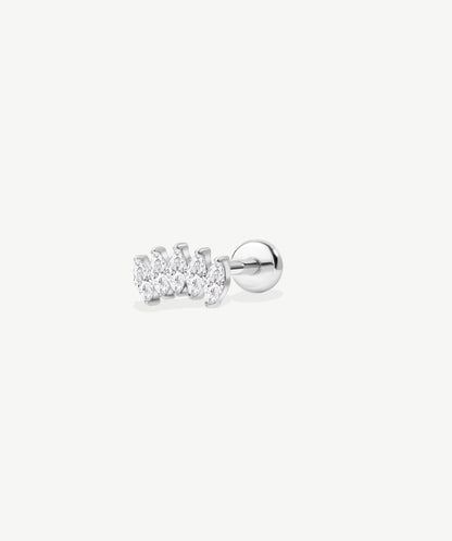 Crown Marquise Flat Back Stud