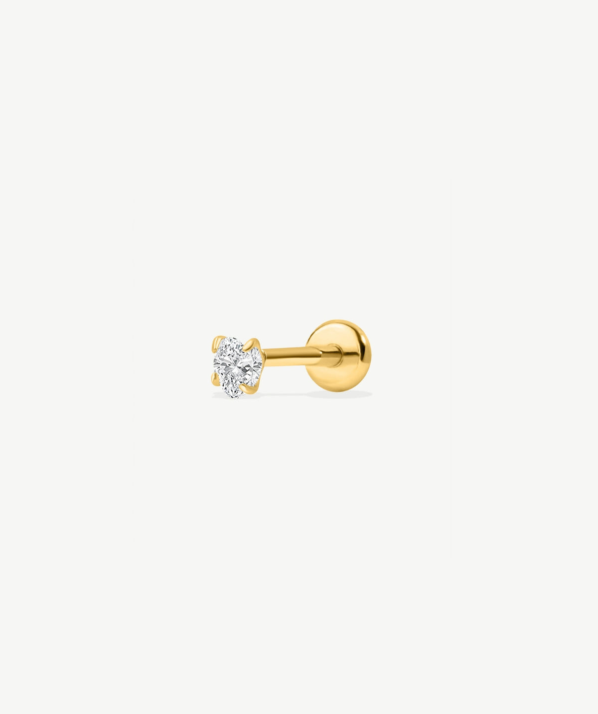 Crystal Heart Flat Back Stud