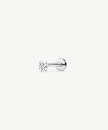 Crystal Heart Flat Back Stud