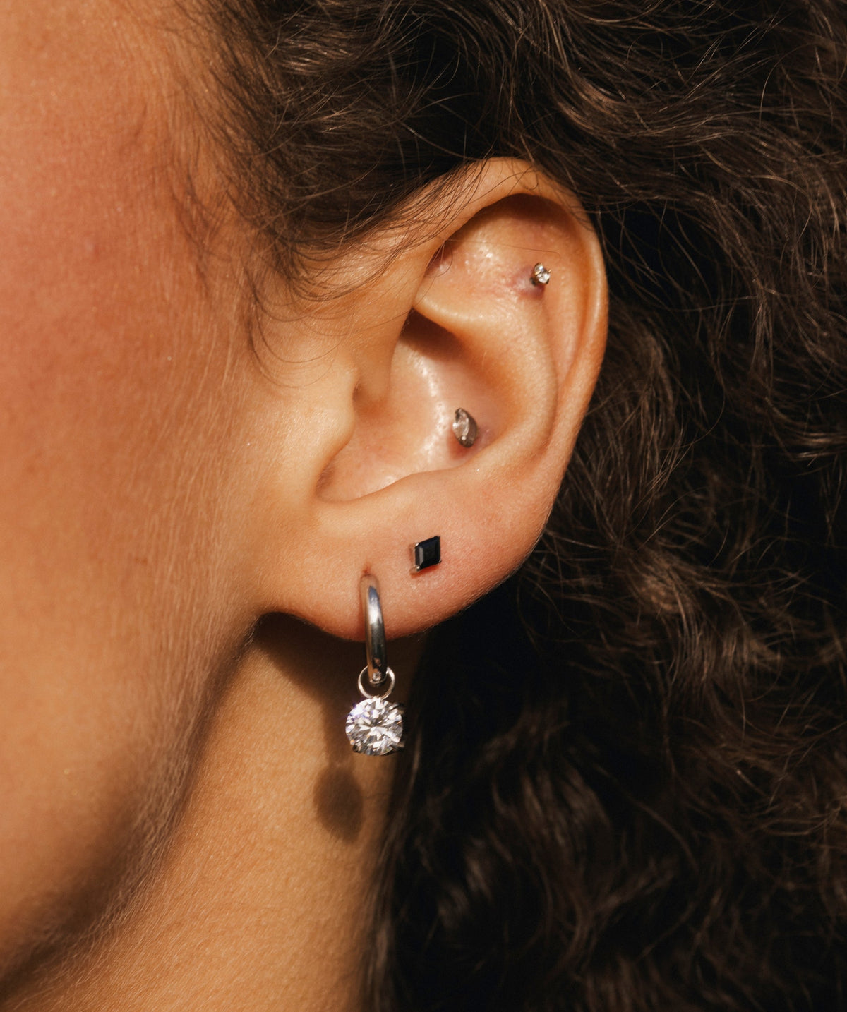 Diamond Shape Flat Back Stud