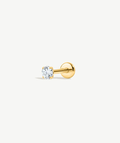 Solitaire CZ Flat Back Stud