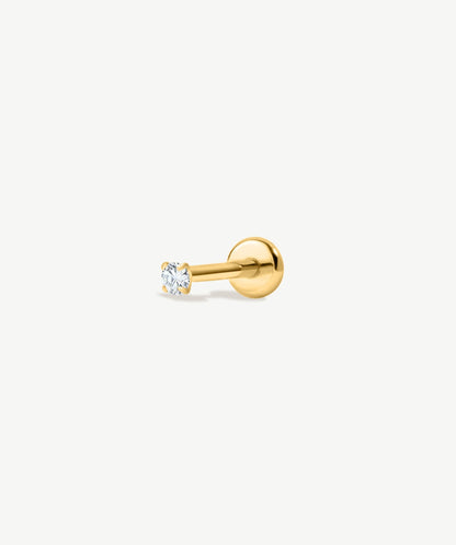 Solitaire CZ Flat Back Stud