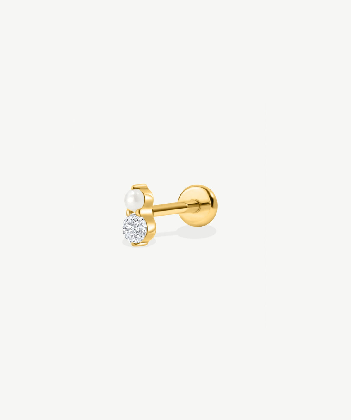 Stacked CZ Flat Back Stud