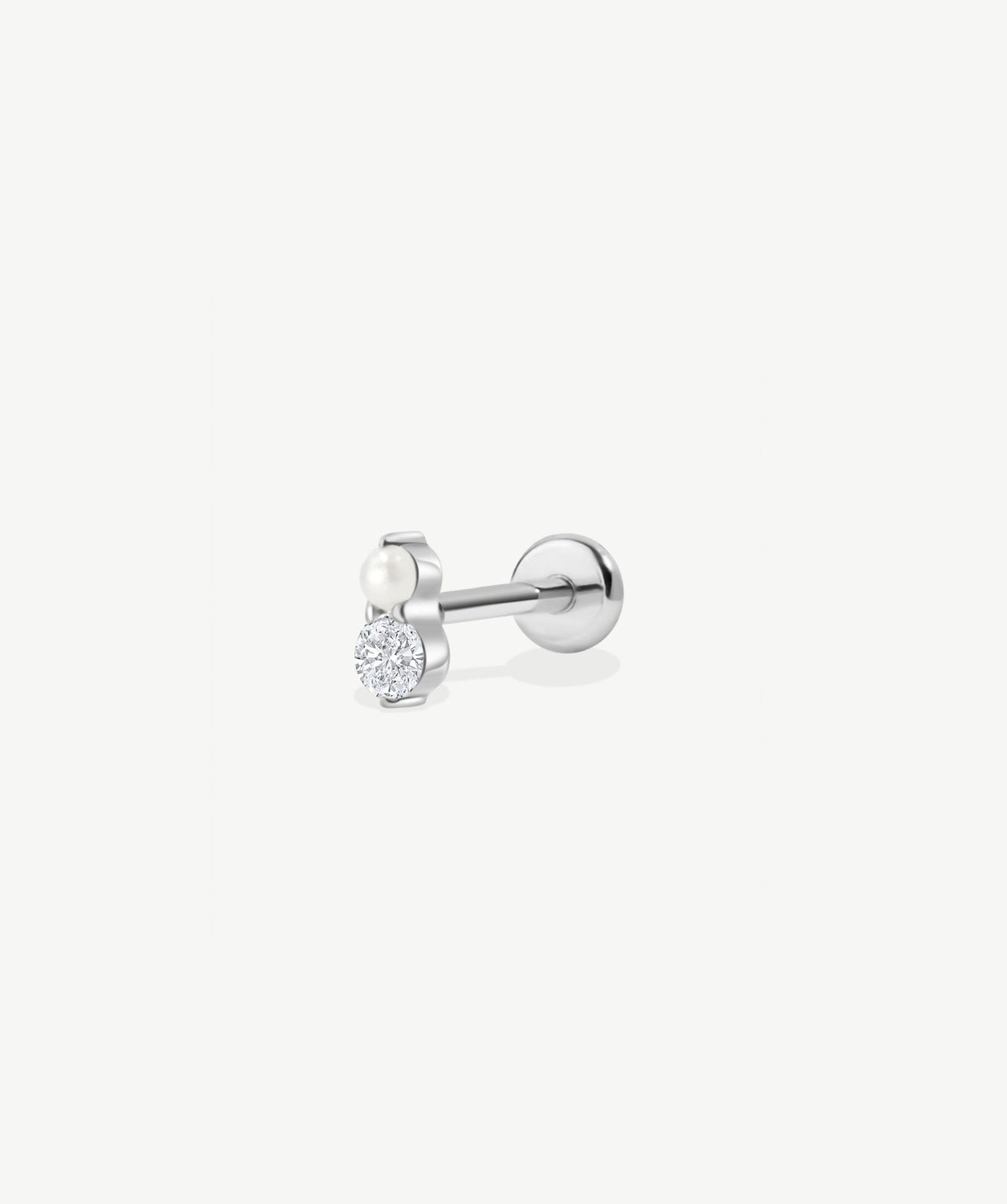 Stacked CZ Flat Back Stud