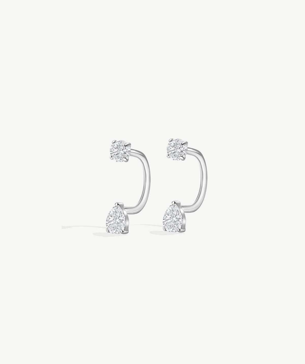 Teardrop Arc Hoop Earrings