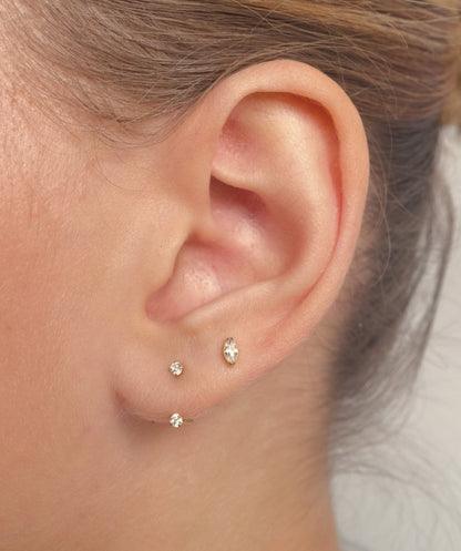Marquise Flat Back Stud