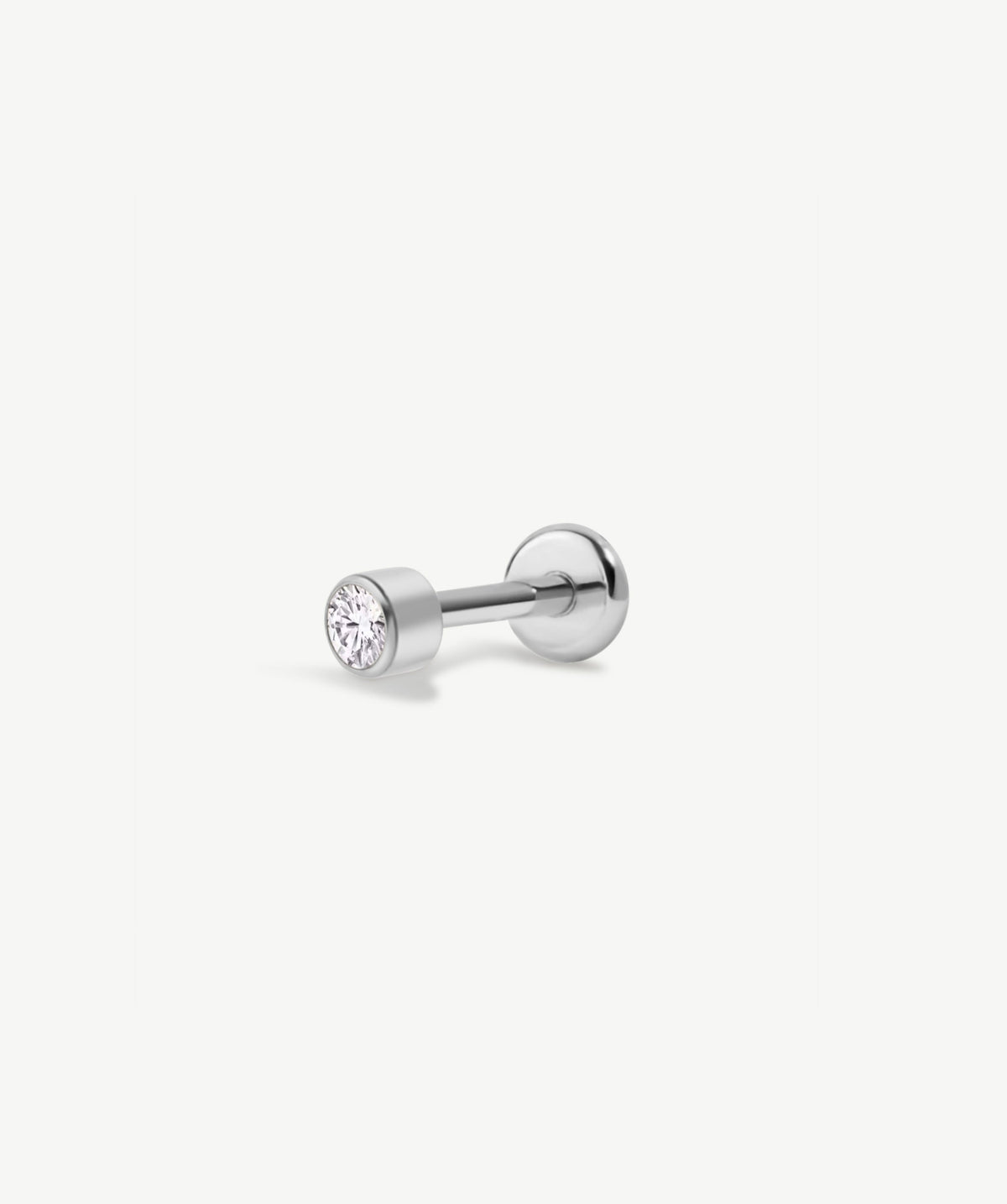 Bezel Solitaire Flat Back Stud