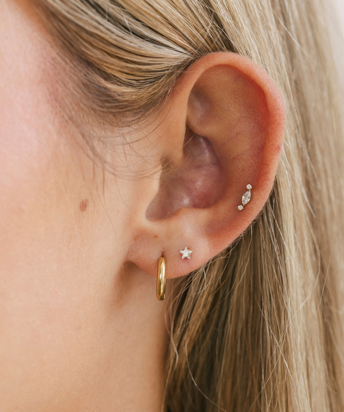 Crystal Star Flat Back Stud