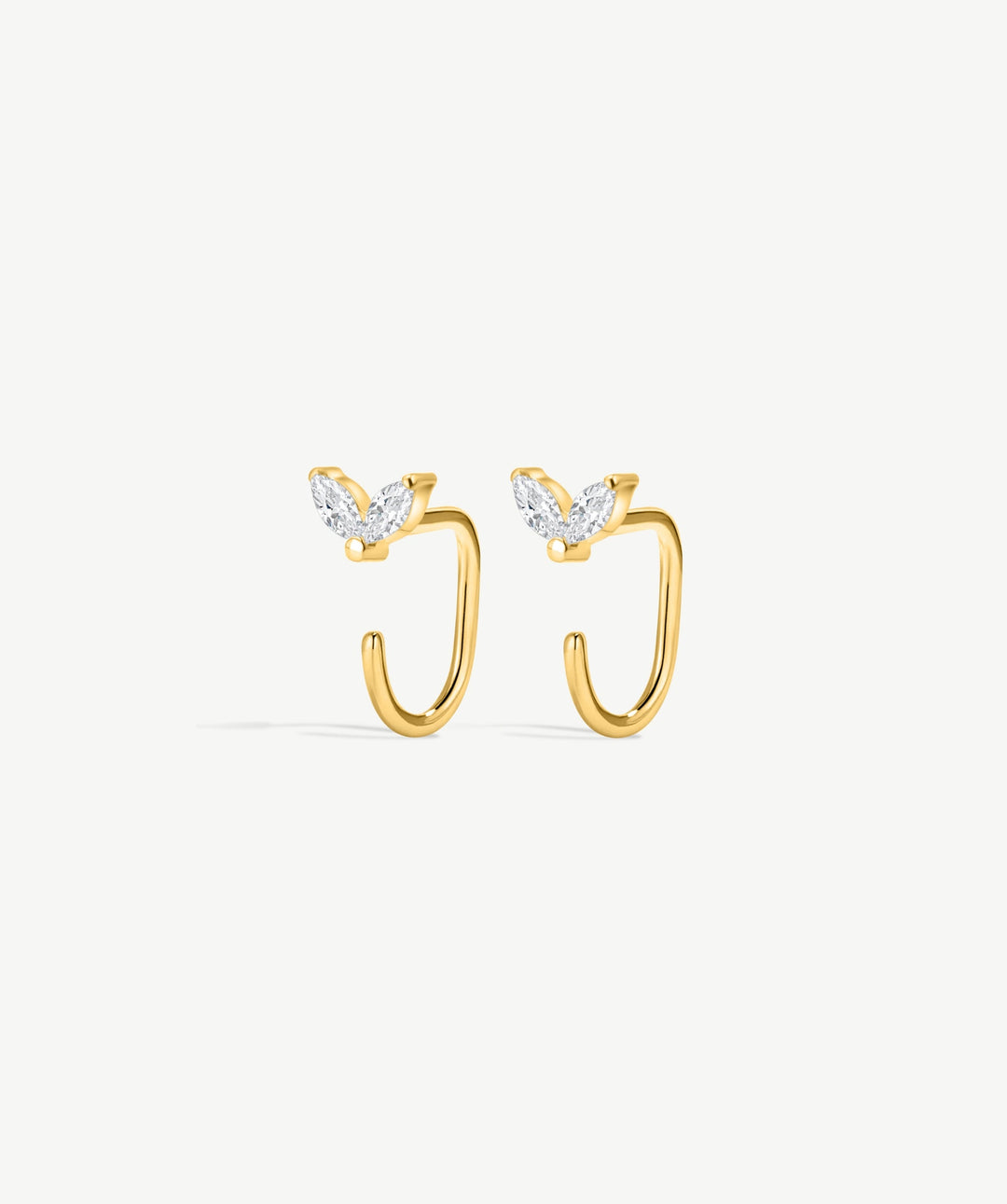 Duo Marquise Open Hoop Earrings