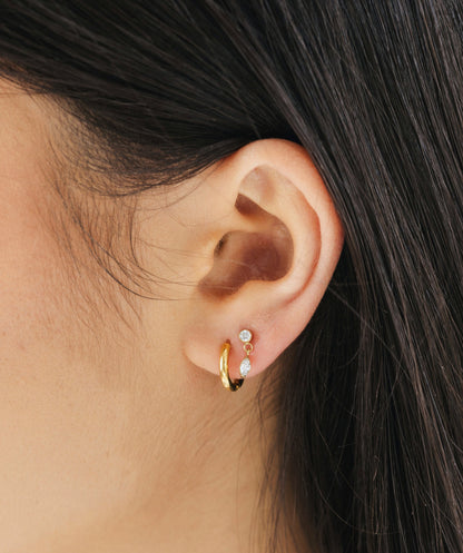 Marquise Dangle Flat Back Stud