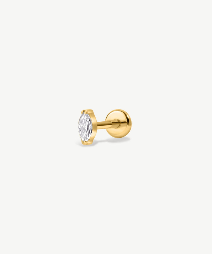 Marquise Flat Back Stud