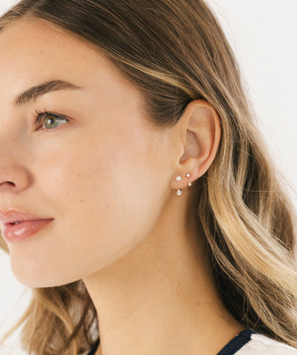 Teardrop Arc Hoop Earrings