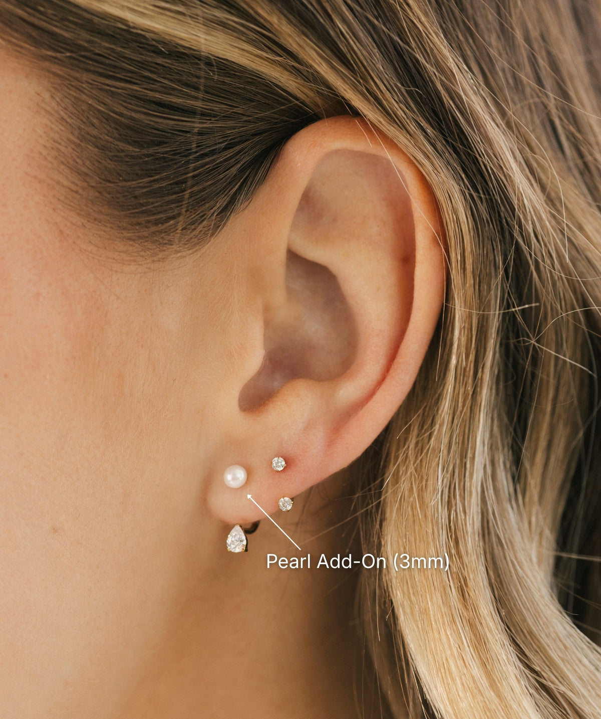 Teardrop Arc Hoop Earrings